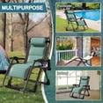 Docred Zero Gravity Chair , Lawn Recliner Folding Chaise Lounge with