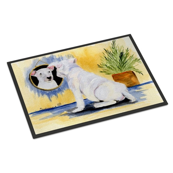 Carolines Treasures SS8135JMAT Bull Terrier Doormat 24x36 36"L x 24"W multicolor