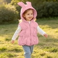 thumbnail image 5 of Mifsaly Toddler Girls Hooded Puffer Vest Cute Bowknot Sleeveless Quilted Winter Jacket Kids Lightweight Warm Outerwear Coat, 5 of 9