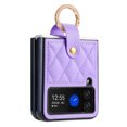 thumbnail image 5 of for Samsung Galaxy Z Flip 3 Case, Elegant PU Leather Case with Diamond Finger Ring & Ring Buckle, Shockproof Full Body Protection Fashionable Protective Cover for Samsung Galaxy Z Flip 3, Purple, 5 of 8