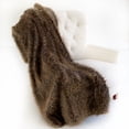 thumbnail image 1 of Plutus Plush Tawny WildCat Handmade Luxury Faux Fur Throw Throw 60W x 96L- Brown, 1 of 1