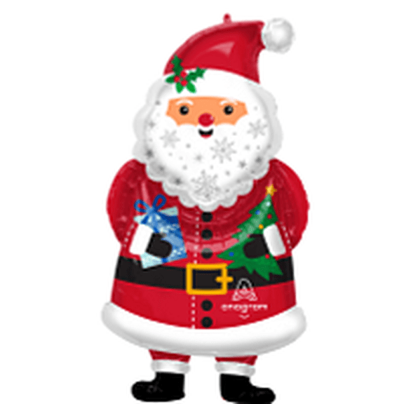 LRG SHP SNOWY SANTA