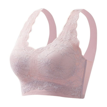 LLYWEY T Shirt Bras for Women on Sale Non Padded Bras Women Ladies Tie-Front Bra Style-998 Women s Plus Padded Bra Feature Adult Female Bralette Sports Bras Pinks 42B