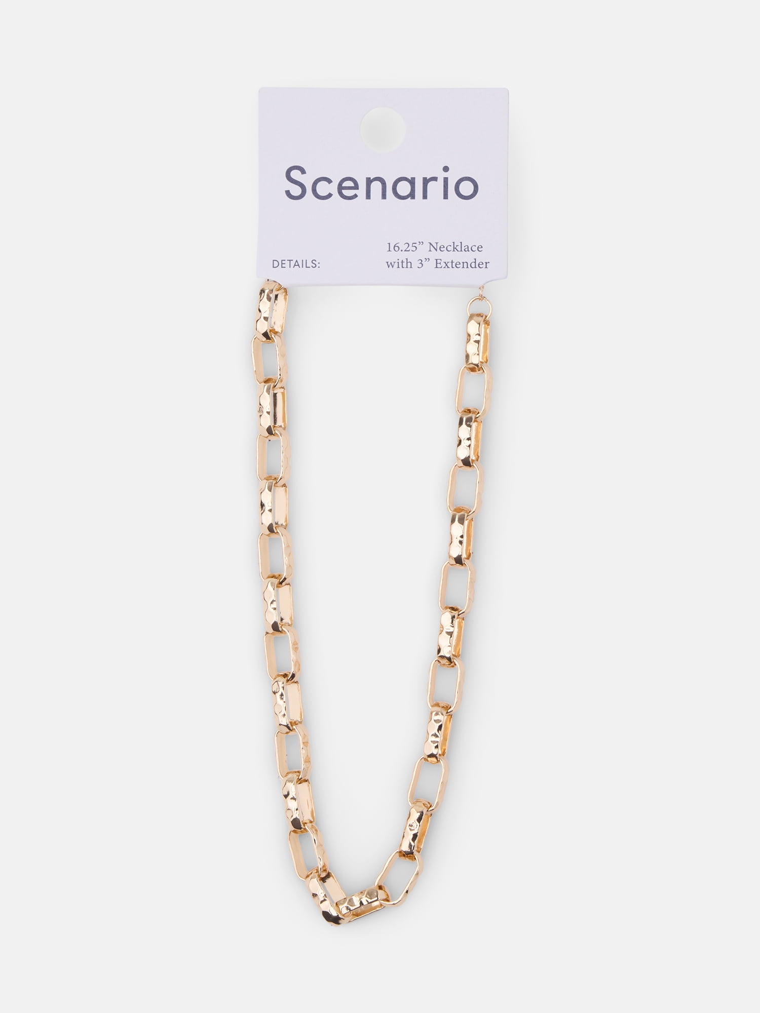 Scenario Women's Gold-Tone Chunky Twist Chain Necklace