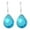 Blue Quartz, variant on 925 Sterling Silver Women Jewelry Turquoise Fixed Wire Bazel Earring
