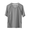 thumbnail image 5 of snilers Girls Short Sleeve Athletic T Shirt Casual Crewneck Summer Color Block Gym Workout Tops for Teens Kids 3-16 Years, 5 of 5