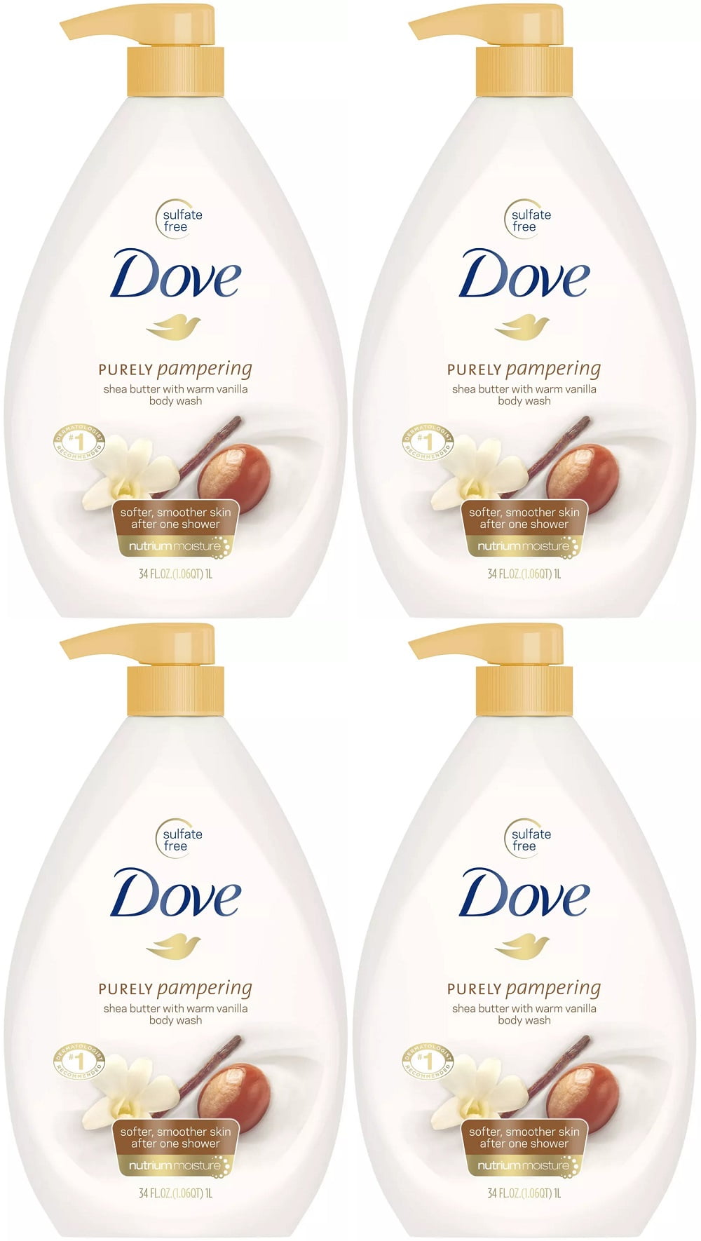 Dove Purely Pampering Shea Butter with Warm Vanilla Body Wash, 34 Ounce