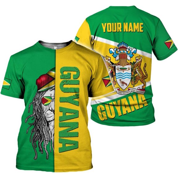 Personalized Guyana Shirts, Guyana Pride Tshirt, Guyanese Guyana Flag Shirt, Guyana Shirt for Men & Women, Guyana Gift (T-shirt, S)