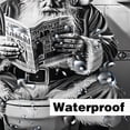thumbnail image 6 of Funny Cool Santa Claus Shower Curtain, Funcy Father Christmas Reading Newspaper on Toilet Shower Curtains Set, Black and White Bath Curtains, Farmhouse Mens Bathroom Curtain with Hooks 70X84in, 6 of 6