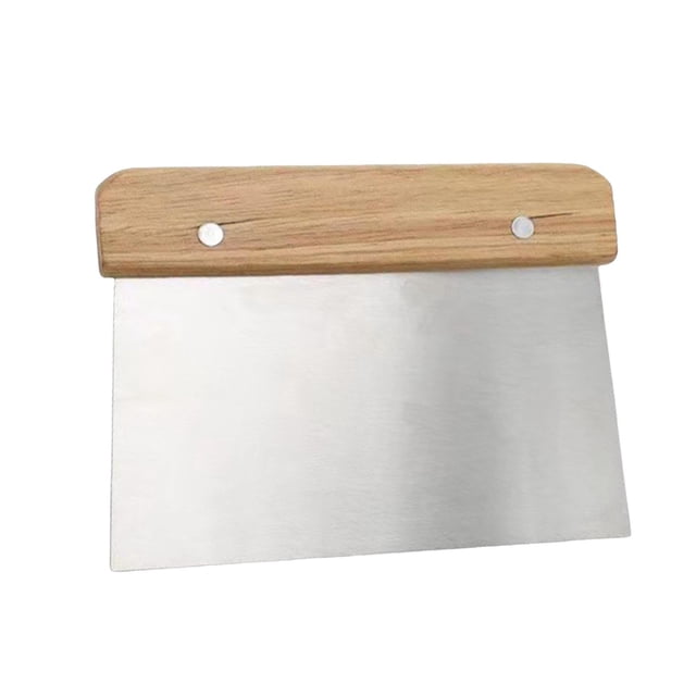 Binwennn Kitchen Cooking Utensils Set Dough Scraper Made Of Stainless Steel 15 Cm Dough Scraper For Bread Pizza Vegetables Dough For Easy Portioning Cutting And Scraping