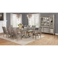 thumbnail image 2 of Benzara BM185292 Traditional Style Fabric Upholstered Wooden Dining Chair with Turned Legs, Silver - 41.25 x 22.75 x 26 in. - Set of 2, 2 of 2