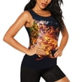 thumbnail image 2 of Fotbe Tennis Ball In Fire1 Blusas Sin Mangas para Mujer – Estilo Casual, Corte Suelto, Slim-Fit, Cuello Redondo Deportivo, Tops de Verano para Gimnasio y Yoga-Large, 2 of 7