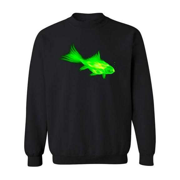 Green Fish Sweatshirt Men -Image by Shutterstock, Male XX-Large