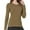 Khaki, variant on Women's Thermal Tops, Thermal Underwear for Women Long Sleeve Tee Shirts Basic Layering V Neck Fleece