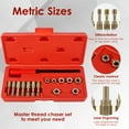 thumbnail image 5 of 15/42Pcs Thread Restorer Kit Carbon Steel Car Rethreading Repair Tool Set UNC/UNF/Metric Thread Chaser Repair Kit with Storage Case Thread Files Taps and Dies Set for Car Repair, 5 of 10