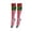 Red1, variant on GobdXE Unisex Knee High Socks Christmas Elf Stripe Graphic Print Soft Knit Holiday Costume Party Wear Size:One Size