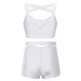 thumbnail image 2 of iiniim Kids Girls Crop Tops and Shorts 2 Piece Dance Sports Outfits Activewear Set, 2 of 7