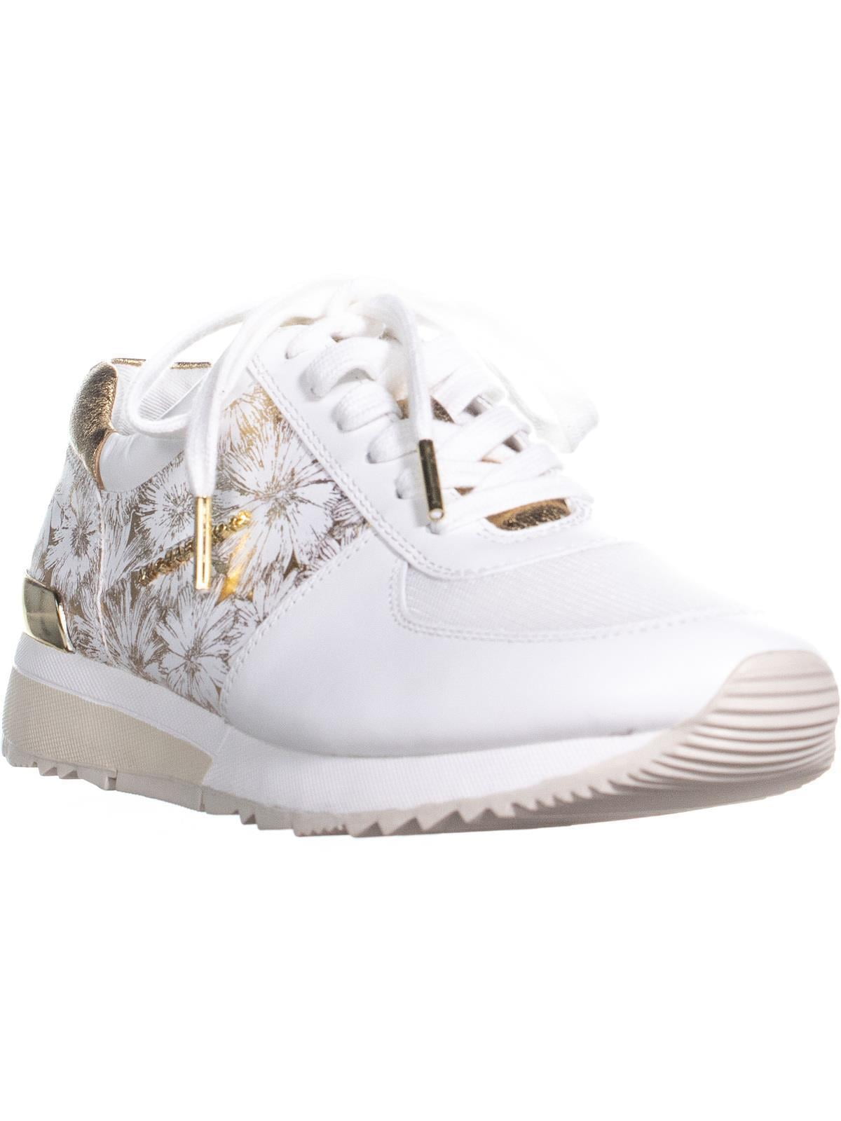 Womens MICHAEL Michael Kors Allie Trainer Sneakers, Optic White/Gold