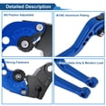 thumbnail image 4 of Palancas de freno y embrague cortas únicas para Kawasaki ZX6R/ZX636R/ZX6RR 2000-2004, palanca de freno ajustable de aleación de aluminio azul, 1 par, 4 of 7