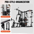 thumbnail image 3 of Mikolo Smith Machine Power Cage, Multi-Function Home Gym System with Cable Crossover, 121LB Weight Stack, 3 of 13