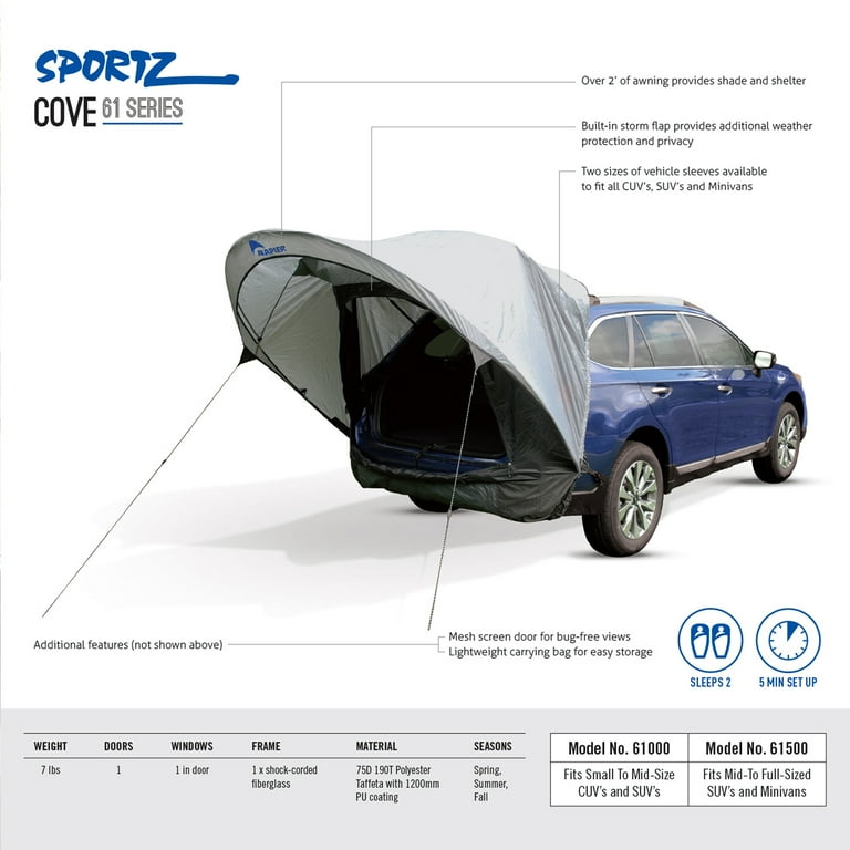 Tent top above car