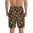thumbnail image 3 of Gaeub Flying Furry Honey Bees Printed Men's Short Pajama Pants, Lightweight Lounge & Sleep Bottoms Keep You Cool - Small, 3 of 9