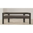 thumbnail image 4 of Maklaine Modern / Contemporary Rich Brown Boucle Fabric Bench, 4 of 8