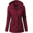 thumbnail image 1 of ORUYROP Women's Lightweight Front Zipper Solid Utility Anorak Hoodie Vest/Jacket, 1 of 7