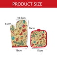 thumbnail image 2 of Juego de 2 manoplas y agarraderas para horno navideños, almohadillas resistentes al calor, guantes de cocina para manipular utensilios de cocina, utensilios para hornear y barbacoa, 2 of 5