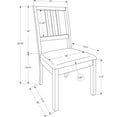 thumbnail image 5 of Dining Chair Of 2, Upholstered Side Chairs With Brown Leather-like Texture Seat Open Slat Back, Wood Legs, Transitional For Room, Supportive Foam Back Cushion, 5 of 6