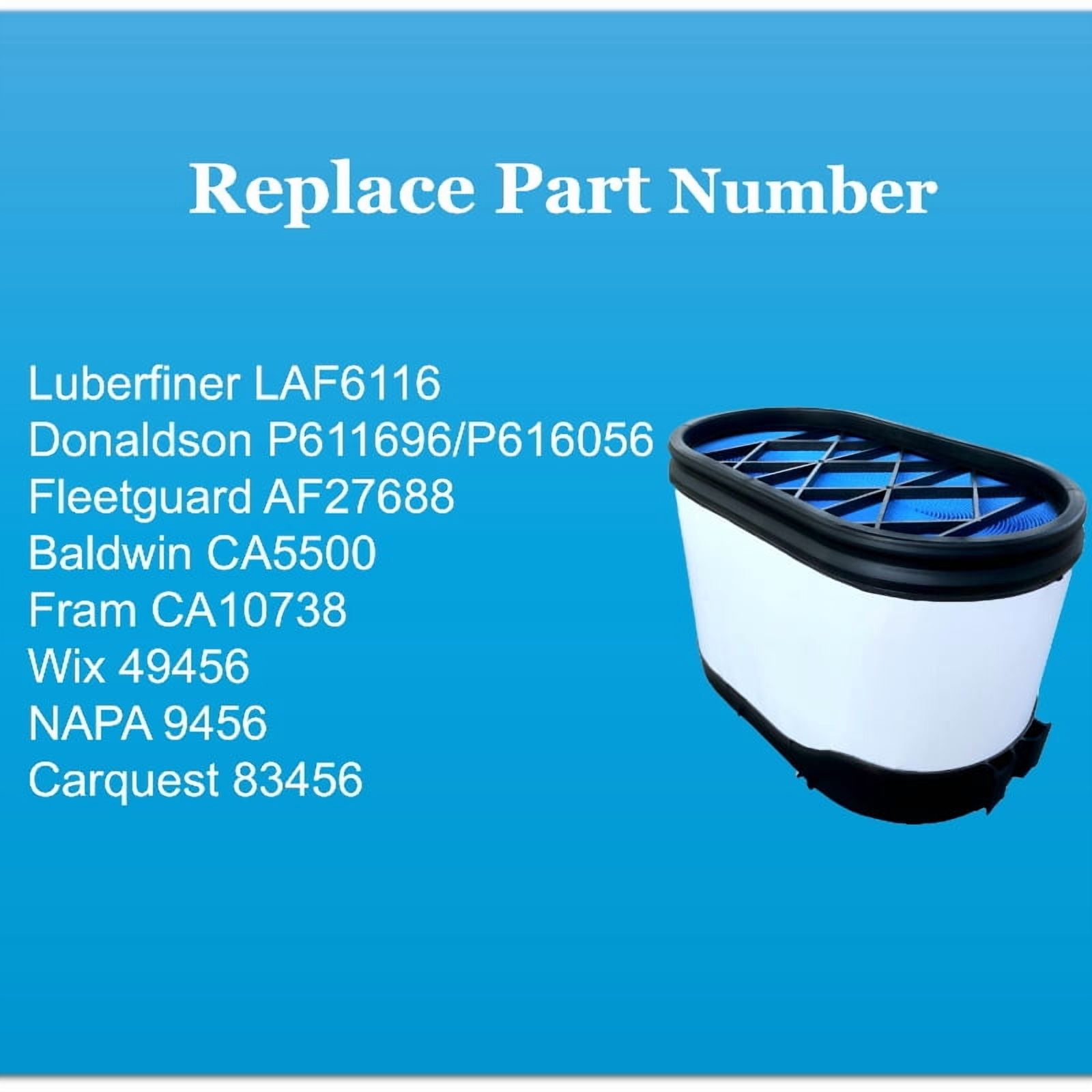 Engine Air Filter FIT Kenworth T660 T680 T800 Replace P611696 AF27688 LAF6116
