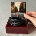 thumbnail image 6 of Acknowledge Him Proverbs 3:6 Men's Stainless Steel & Vegan Leather Cross Bracelet - Vegan Leather with Stainless Steel, 6 of 14