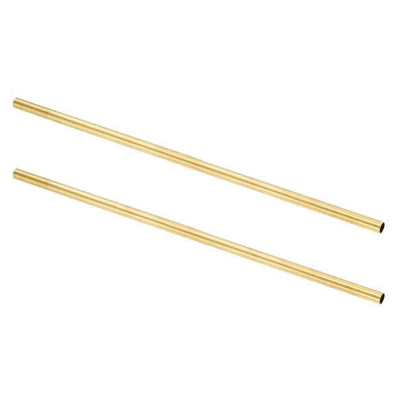 2Pcs Brass Round Tube, 8.5mm OD 0.5mm Wall Thickness 300mm Length Seamless Tubing