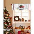 thumbnail image 4 of Christmas Winter Tie Up Valances Curtain, Red Truck Christmas Tree Snowflake Adjustable Rod Pocket Short Window Treatment Tie Up Curtains Valances for Kitchen Living Room Bathroom 54x18 Inches, 4 of 9