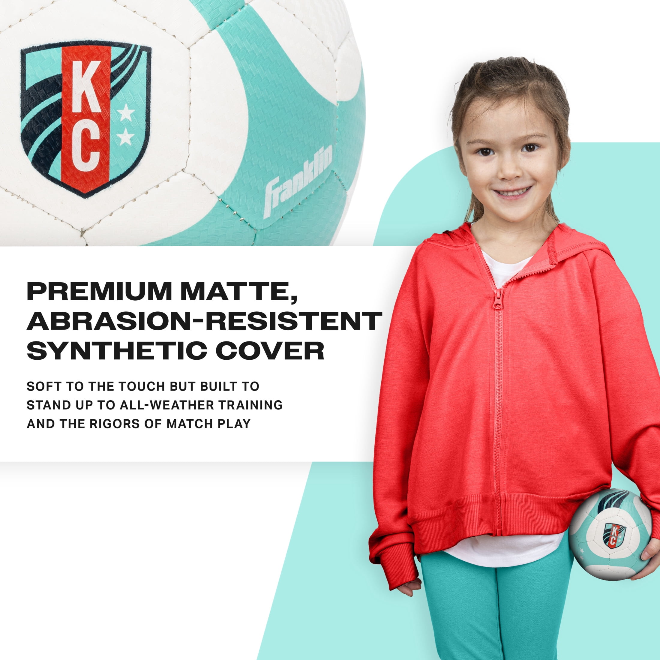 Franklin Sports NWSL Kansas City Current Soccer Ball - Kids Mini Size 1 Soccer Ball - Skill + Training Soccer Ball for Kids + Adults - Boys + Girls Soccer Ball - Air Pump Included