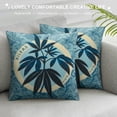 thumbnail image 3 of Qinduosi Pack of Throw Pillow Covers, Decorative Soft Pillows, Vintage Pillow Covers Square Cushion Case for Couch Bed Sofa, Blue/Grey/White, inches, 3 of 5