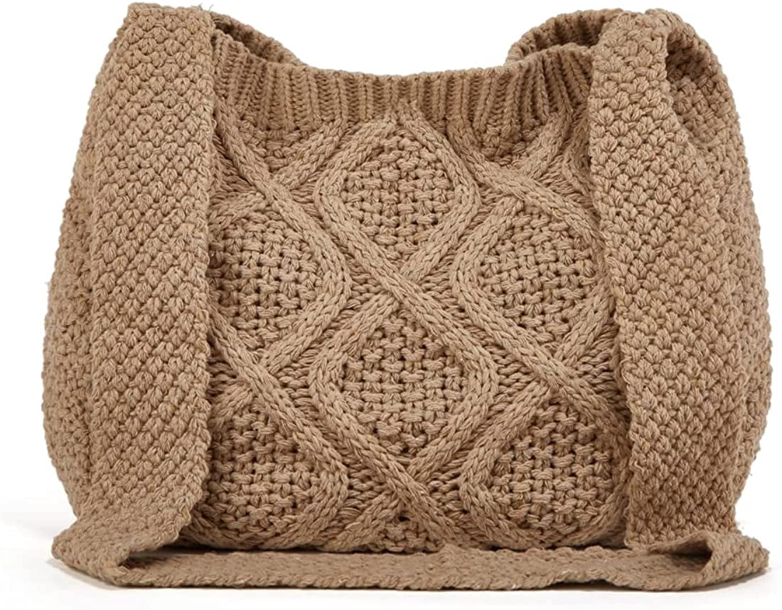 CoCopeaunts Women's Shoulder Handbags Crochet Bags Shoulder Shopping Bag Tote Bag Aesthetic Polyester Tote Cute Tote Bags Daily Use