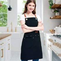 AFUN Chef Aprons for Women Men with 4 Pockets, Kitchen Cooking Cross Back Water Repellent Work Apron  (Black)