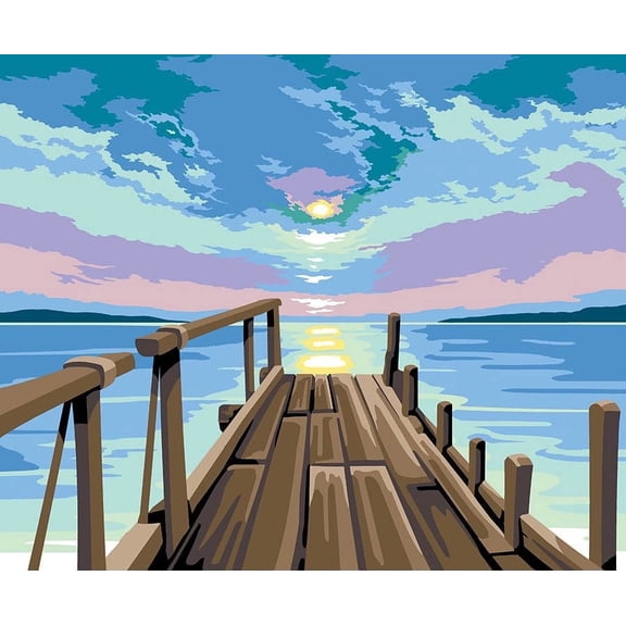 Needlepoint canvas for halfstitch without yarn At The End Of The World MRC1345183 Margot de Paris Printed Tapestry Canvas