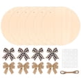 thumbnail image 1 of 1 Ensemble Découpes en Bois Non Finies Rondes Tranches de Bois Adorables, 1 of 7