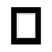 ADF Mat Dbl 16x20/11x14 CrmCore Black/White