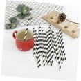 thumbnail image 3 of 7.7x0.2In Disposable Paper Straws,100Pcs Black and White Compostable Straws for Birthday,Durable Straws for Xmas,Drinkware,Party Supplies, 3 of 6
