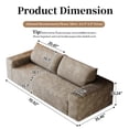thumbnail image 3 of EHANCIS 71" Cloud 3-Seater Sofa, Boneless Corduroy Compression Couch in a Box, No Assembly Required, for Small Apartment Living Rooms, Camel, 3 of 8