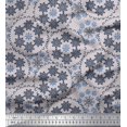 thumbnail image 1 of Soimoi Cotton Duck Fabric Snowflake Artistic Print Fabric by Yard 56 Inch Wide, 1 of 1