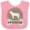Pink and White, variant on Inktastic Husky Dog I Love Huskies Boys or Girls Baby Bib