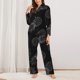 thumbnail image 2 of Balery White Pineapples Conjunto de Pijama con Estampado para Mujer, Conjunto de Dos Piezas con Manga Larga, Ropa de Dormir Suave con Bolsillos, Pijamas Cómodos-Medium, 2 of 7