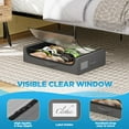 thumbnail image 6 of FDW 53L Under bed Storage with wheels,2 Pack Storage Containers, Under Bed storage(Grey), 6 of 8