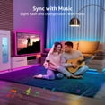 thumbnail image 4 of Lepro 16.4ft  Smart Led Strip Light for Room ,5050 RGB Led Lights for Bedroom with App Control Remote, Music Sync Color Changing Lights for Room Party, 4 of 8