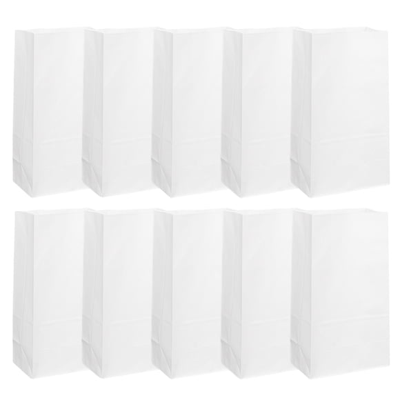 KAKOWELY breakfast paper bags 50 Pcs 60G Breakfast Paper Bags Square Bottom Paper Bags Candy Food Paper Bags Baking Bread Party Paper Bags - Size 49.45"X5.12"X3.15"