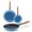 Blue, variant on KITESSENSU Enameled Cast Iron Skillets, Non Stick Frying Pans Set with Durable Wooden Handle, 8&10&12 In Titanium Cast Iron Pans for Multi-Cooking, Pre Seasoned Cookware Set, Gradual Cobalt Blue